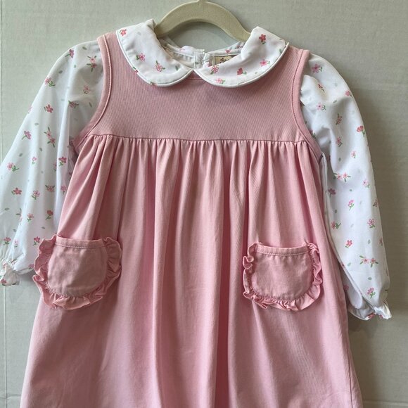 Girl - 3T - Aspen Claire & Company Pink Floral Dress & Jumper Set - Picture 1 of 10